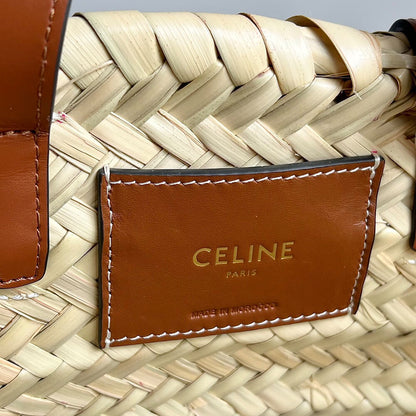 TEEN CELINE CLASSIC PANIER in Palm leaves and Calfskin