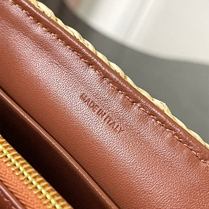 CELINE TEEN NINO BAG IN Raffia and calfskin