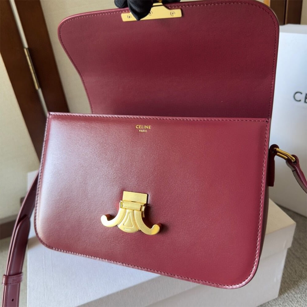 CELINE CLASSIQUE TRIOMPHE BAG in shiny calfskin