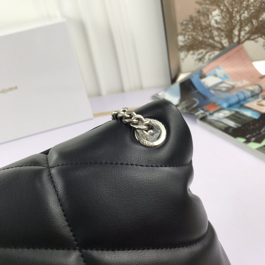 Saint Laurent Women Small Puffer Leather Shoulder bag