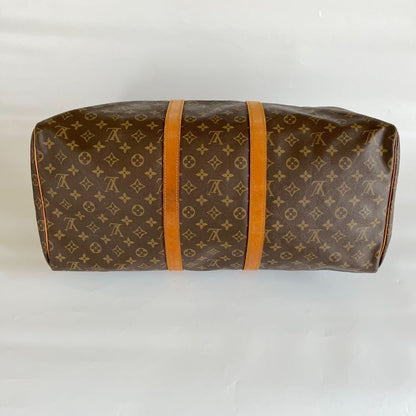 Louis Vuitton brown monogram canvas Keepall 55 Duffel vintage bag
