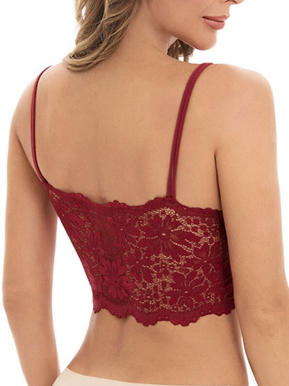 Anti-flight lace back halter bra