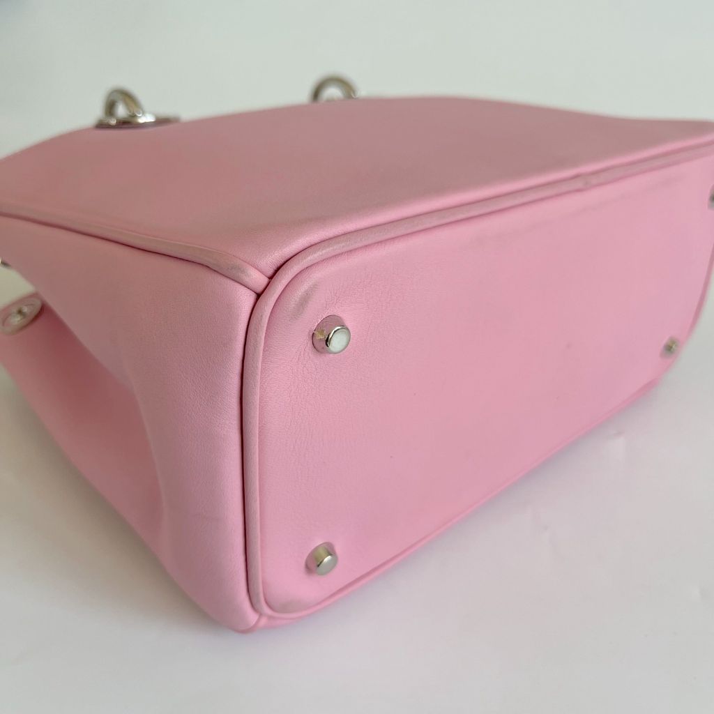 Dior Pink Leather Mini Diorissimo Tote