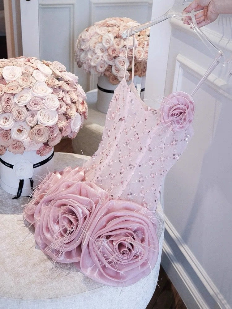 Cute Sheath Spaghetti Straps Pink Mini Party Dresses Short Formal Homecoming Dresses Night Chic Elegant Short Dresses Cocktail Dress 16th Birthday Outfits Tulle Hoco Dresses DH2780