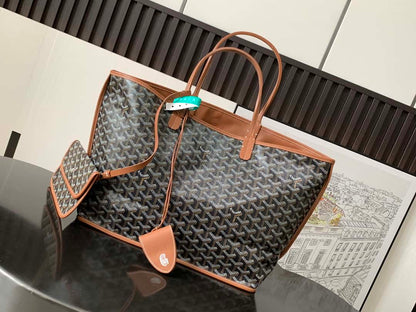Goyard Artois Tote Coated Canvas brown handbag