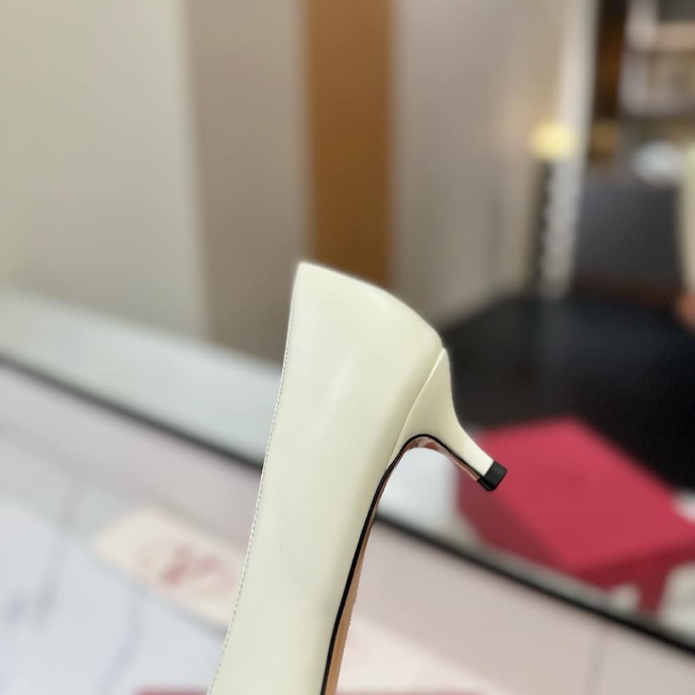 VALENTINO BEPOINTY PUMP IN PATENT LEATHER WHITE 6W2S0LQ0DAL A81