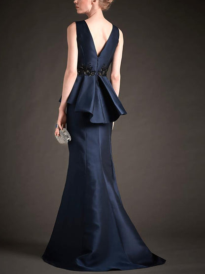 Round Neck Sleeveless Solid Color Maxi Dress