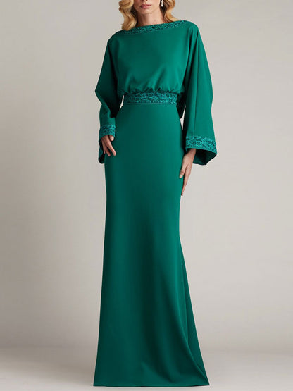 Satin Airy Back Bib Gowns