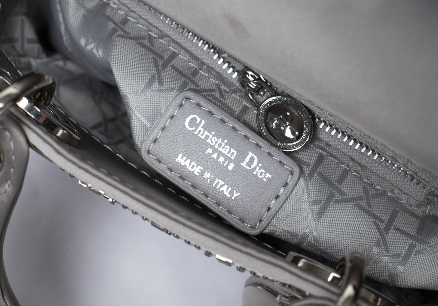 Lady Dior Embellished Cannage Satin Mini