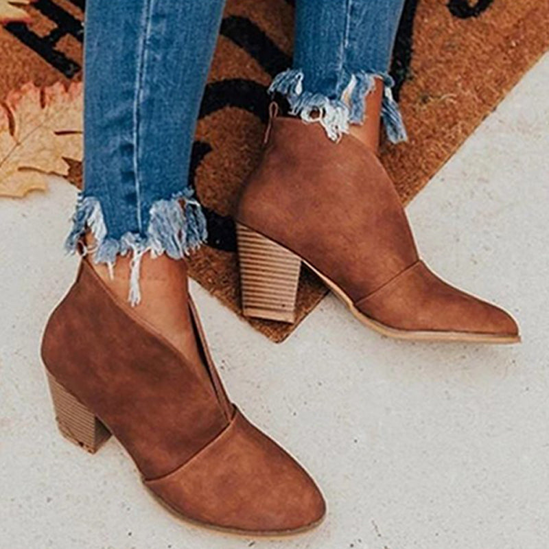 Women's Fashion Thick Heel Chic Boots