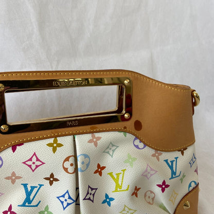 Louis Vuitton White Multicolor Monogram Canvas Judy MM Bag