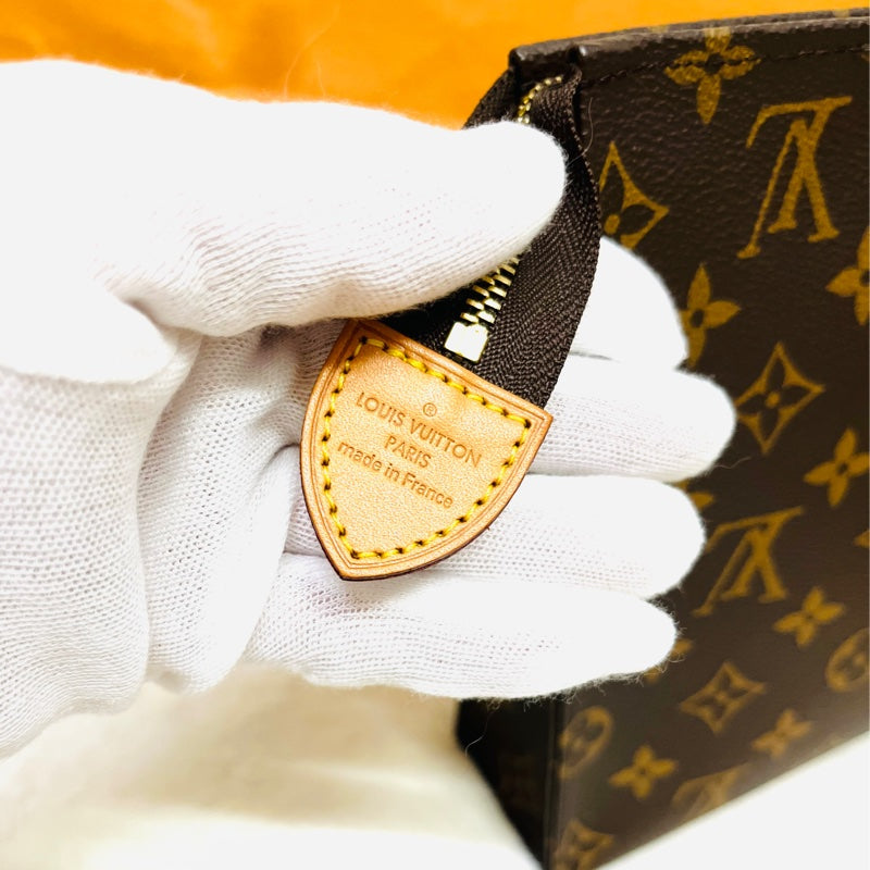 LV Toiletry Pouch 26 in Monogram Reverse Canvas with Wide Shoulder Strap