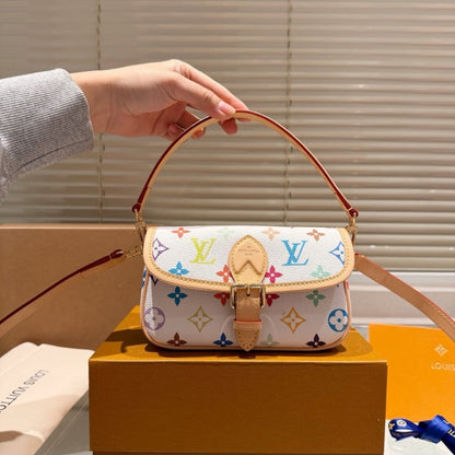 LOUIS VUITTON X TAKASHI MURAKAMI NANO DIANE BAG MULTICOLORE BLANC 19CM M14194