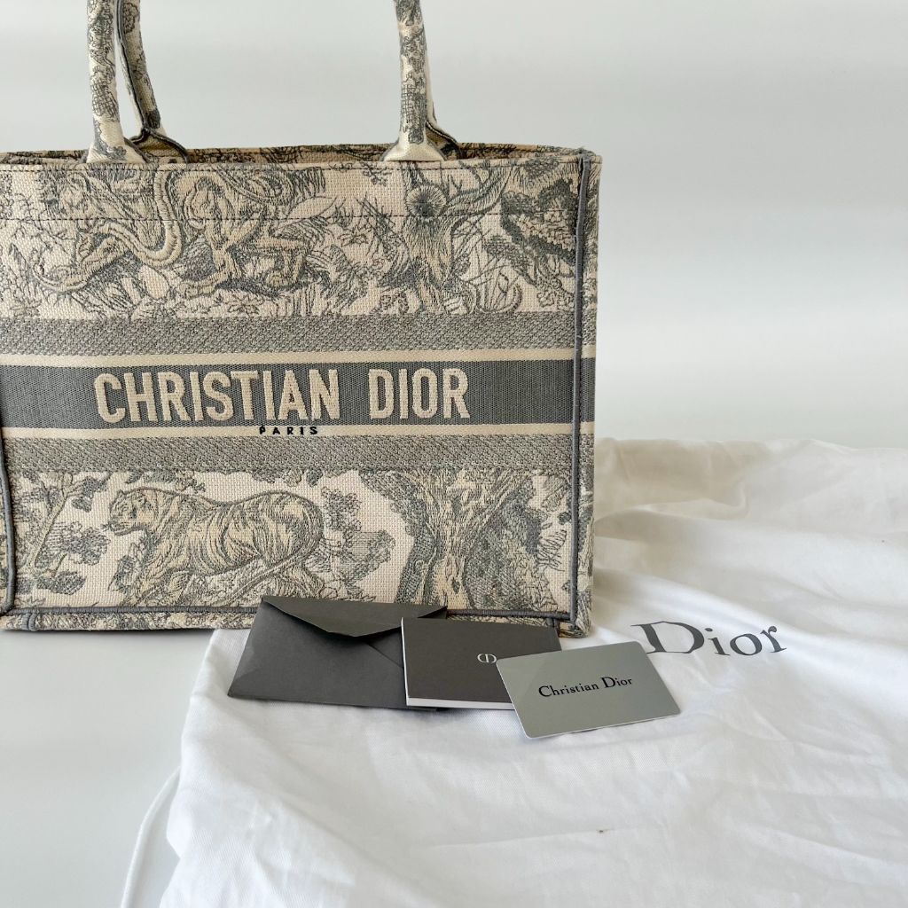Dior Canvas Book Tote Medium Bag