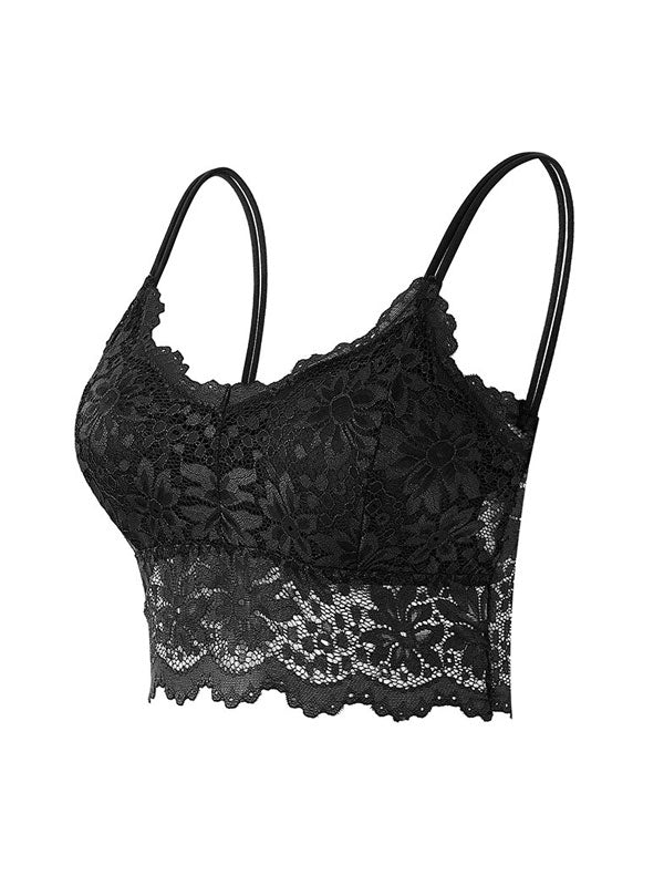 Anti-flight lace back halter bra
