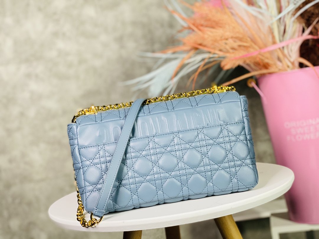 Dior Medium Dior Caro Bag Black Supple Cannage Calfskin Women