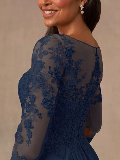 Lace and Chiffon Women's Dress