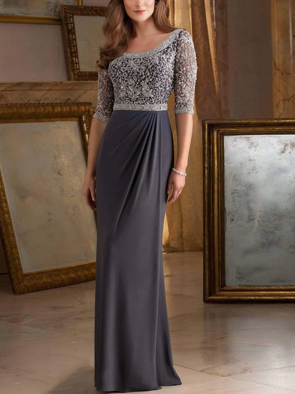 Round Neck Sequined Maxi Dress