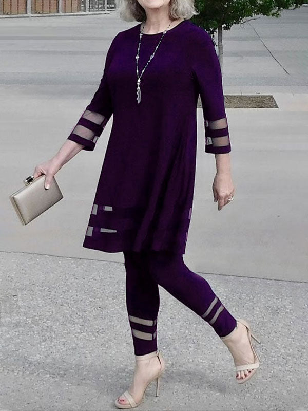 Mesh Hollow Temperament Women's Suit