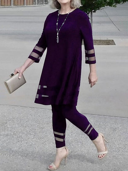 Mesh Hollow Temperament Women's Suit