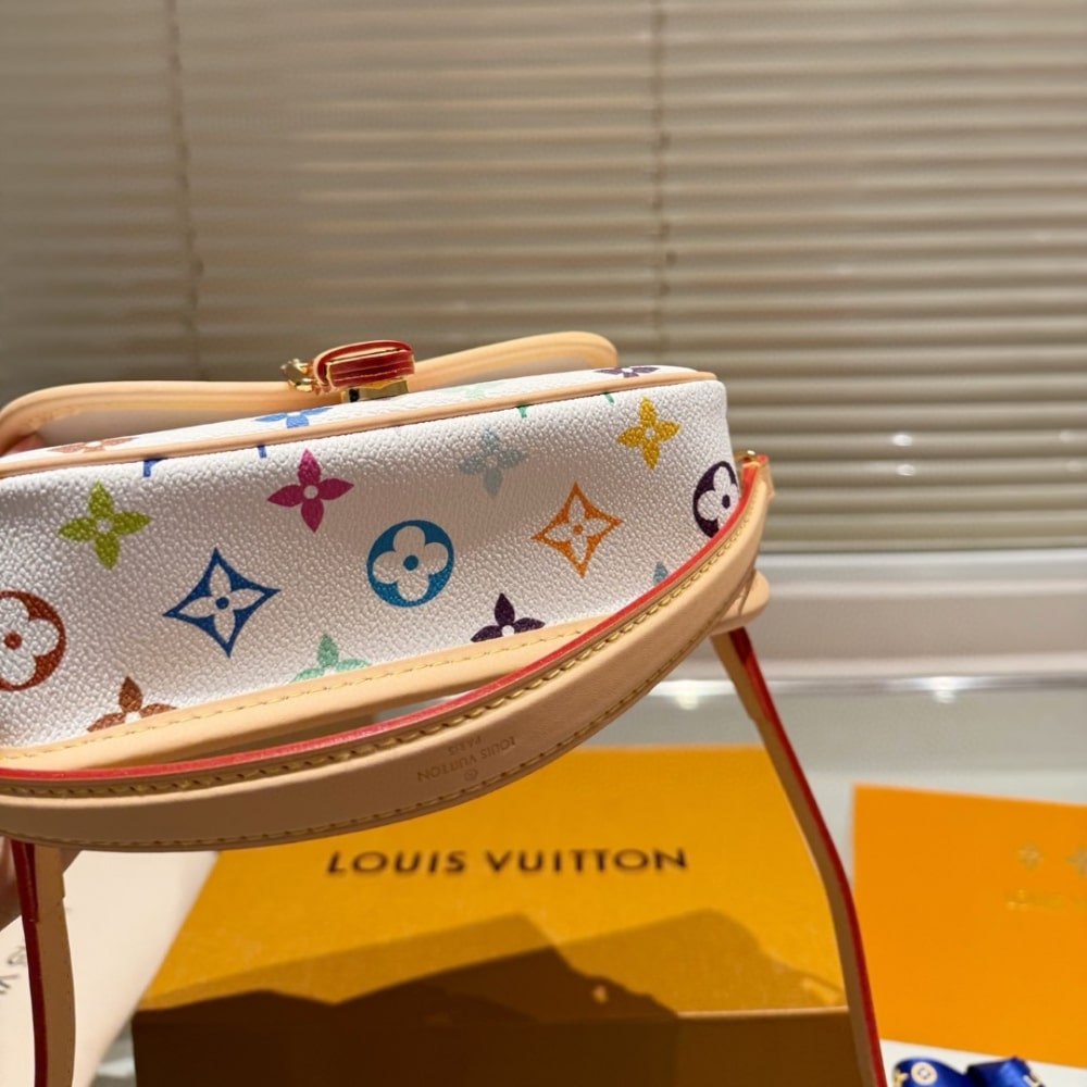 LOUIS VUITTON X TAKASHI MURAKAMI NANO DIANE BAG MULTICOLORE BLANC 19CM M14194