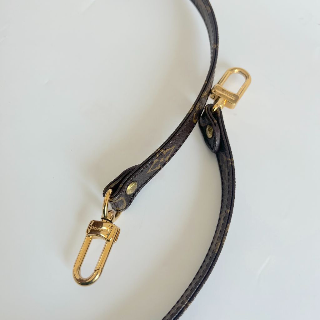 Louis Vuitton Brown Monogram Canvas Mini Speedy Shoulder Bag w Strap