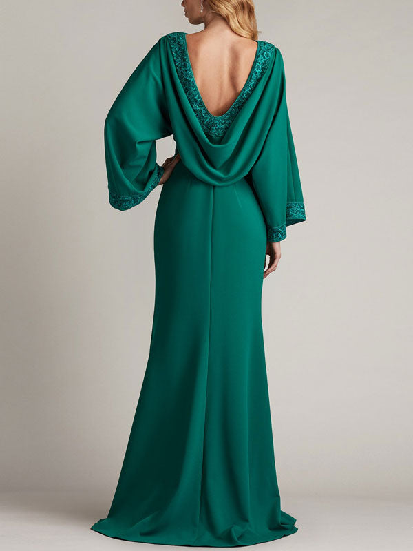 Satin Airy Back Bib Gowns