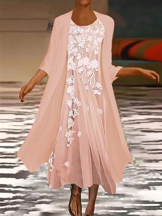 Women'S Printed Holiday Suspender Dress Two-Piece Suit