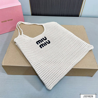 MIUMIU Woven Tote Bag 35x31cm