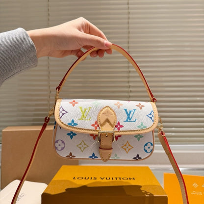 LOUIS VUITTON X TAKASHI MURAKAMI NANO DIANE BAG MULTICOLORE BLANC 19CM M14194