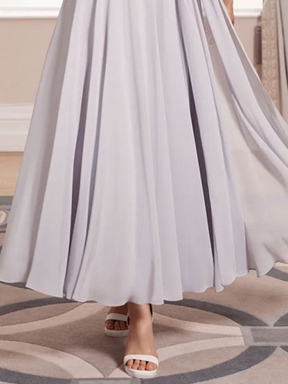 Lace Chiffon Long Sleeves Women's Gowns