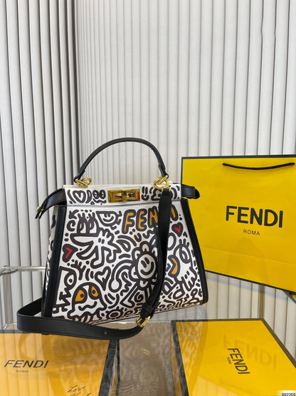 Fendi White x Mr Doodle Iconic Peekaboo Multiple colors