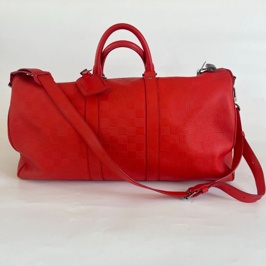 Louis Vuitton Damier Infini Keepall Bandouliere 45 Boston Bag