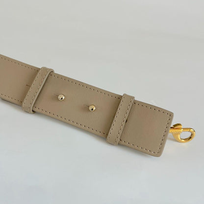 JW Anderson Logo Beige Leather Shoulder Bag