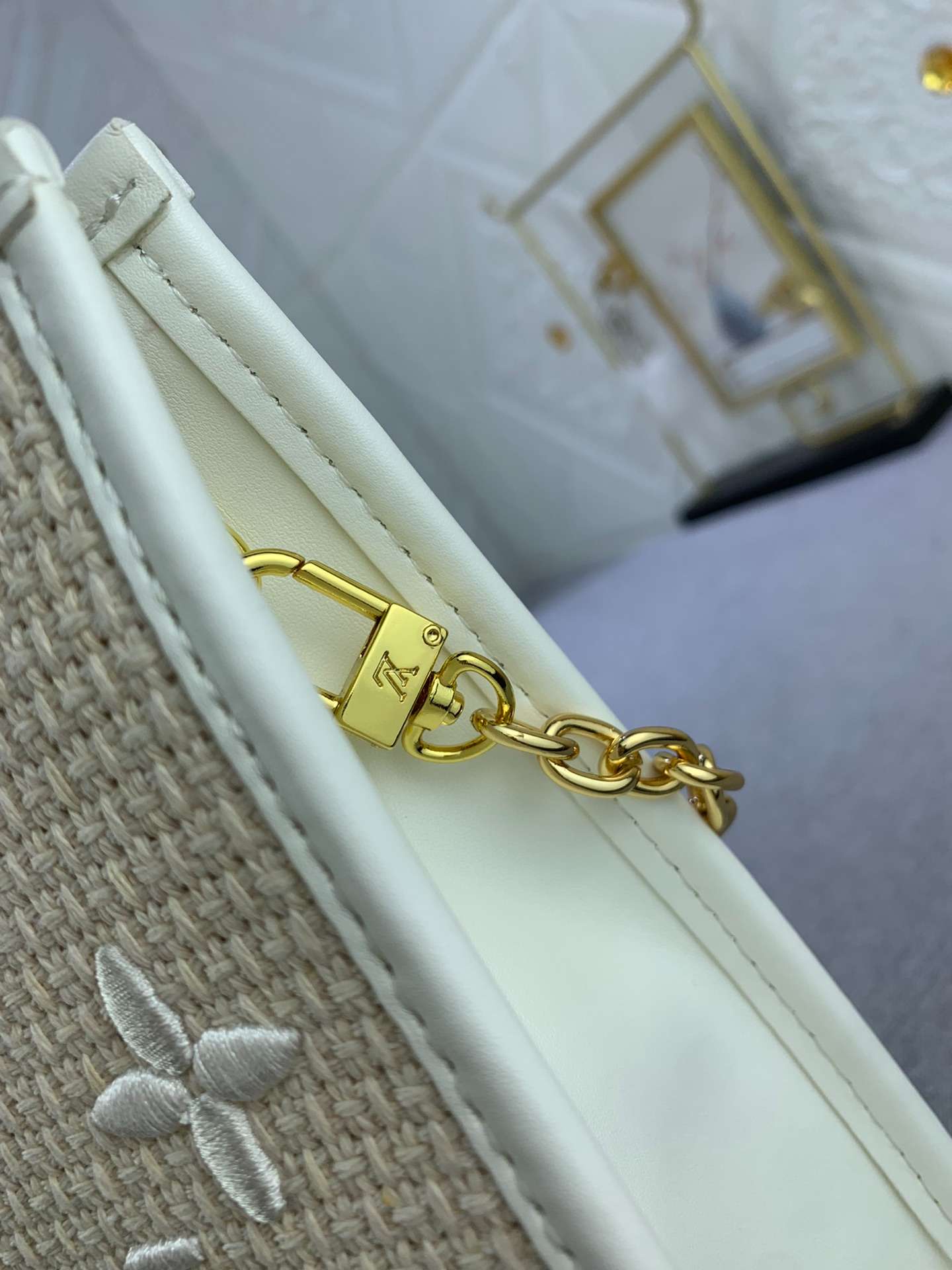 LV Soft Trunk White Taurillon Monogram