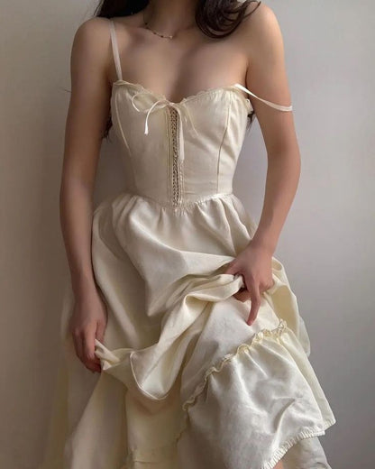 Ivory White Vintage Elegant Spaghetti Strap Long Chiffon Ball Gown Evening Dress Bridesmaid Dresses gh4105