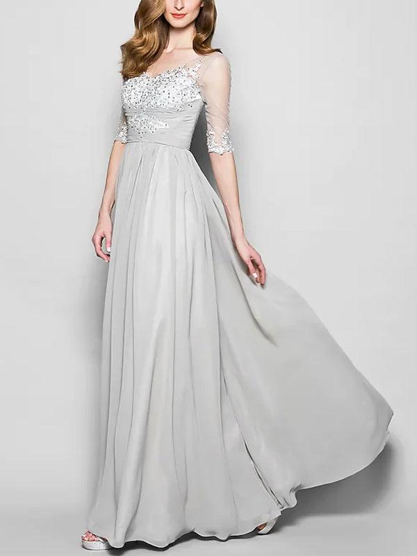 V-neck Solid Color Maxi Dress