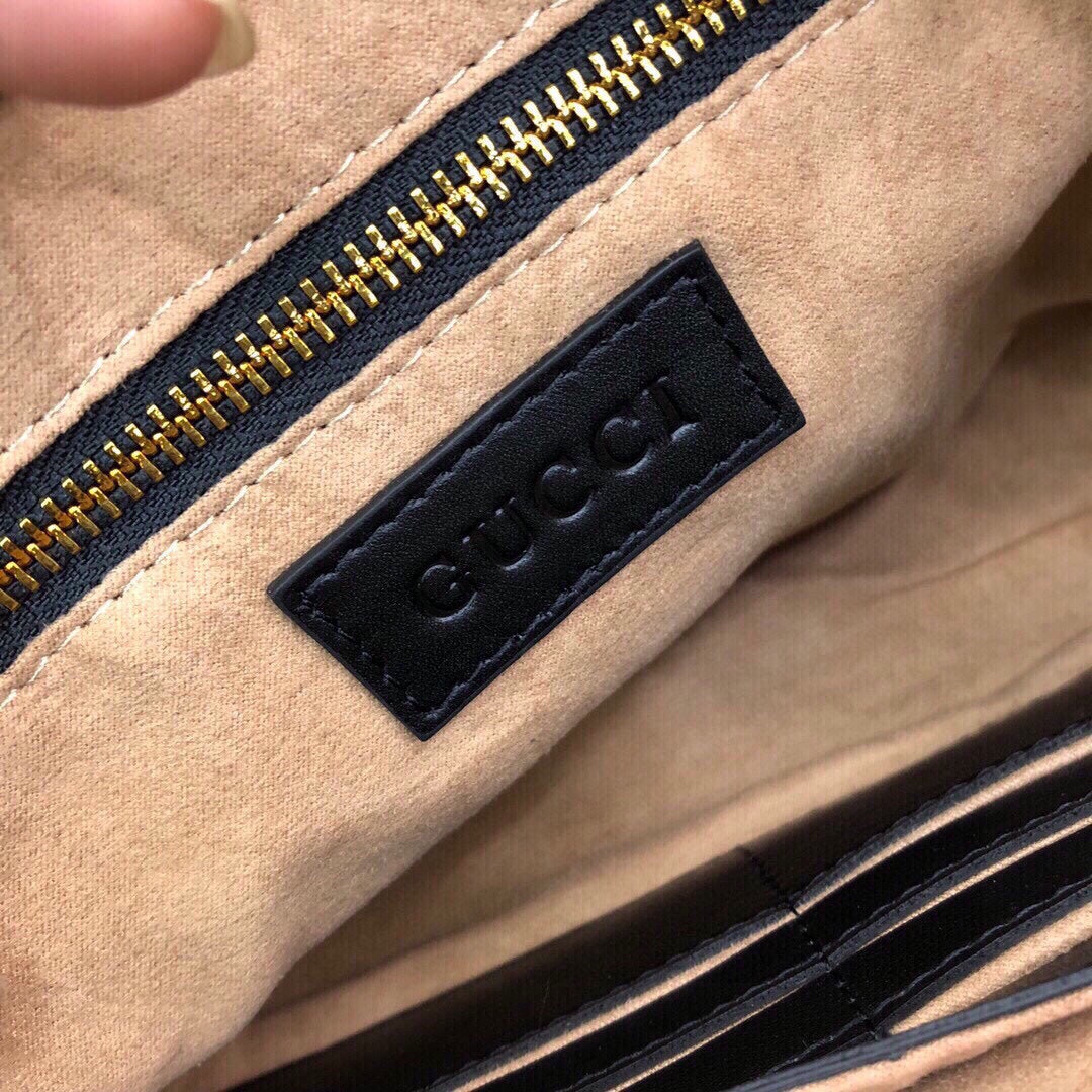 GUCCI Monogram Web Ophidia Pouch Brown