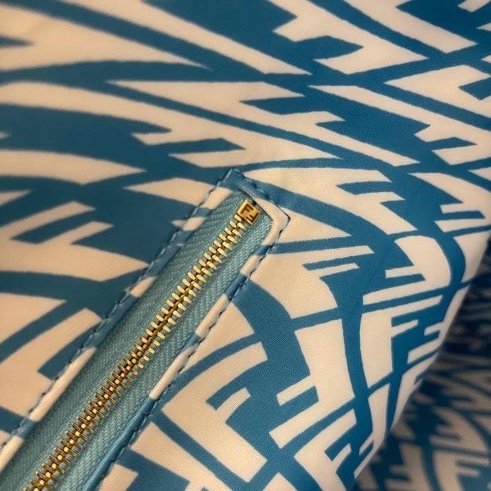 Fendi Tote Bag with FF Vertigo Print – Blue – Totes