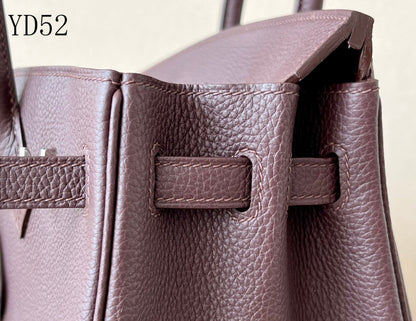 H BIRKIN 25 TOGO CHOCOLATE LEATHER SILVER HARDWARE 25CM