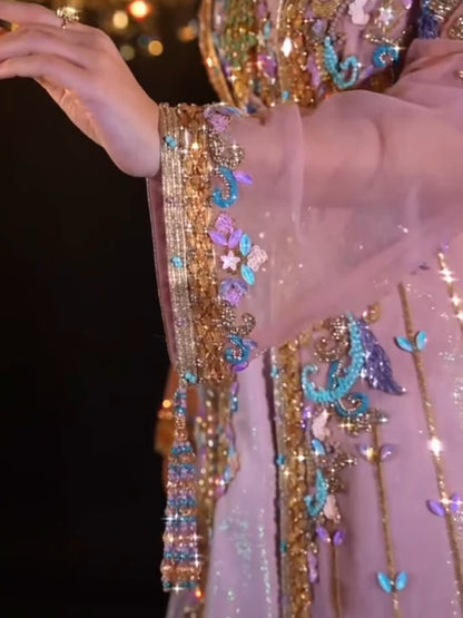 Sequined Elegant Mesh Evening Dress