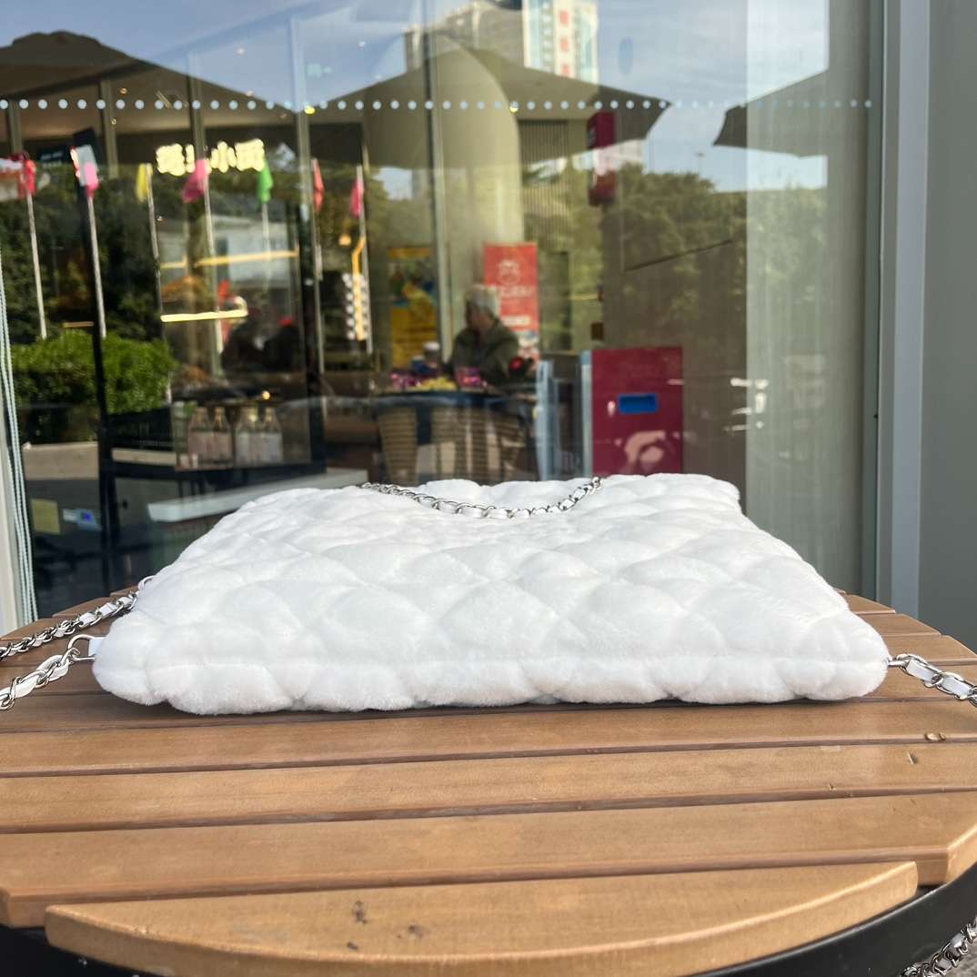 Chanel White Hidden Chain Tote Bag