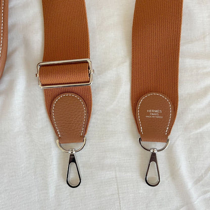 Hermès Gold Clemence Leather Evelyne III PM Bag