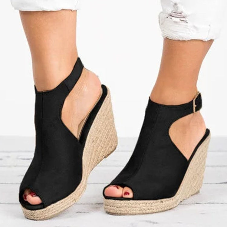 Platform Wedge Fish Mouth Sandals