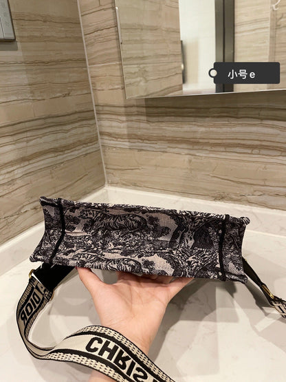East-West Dior Book Tote with strap