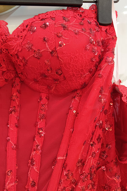 loveedsTM-New style tube top herringbone sequin embroidered dress-vx