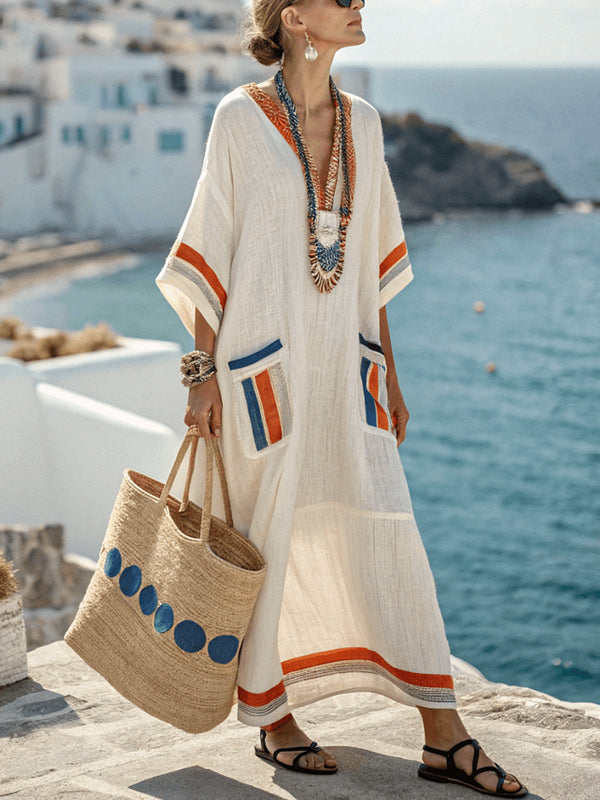 Temperament Cotton And Linen Dress