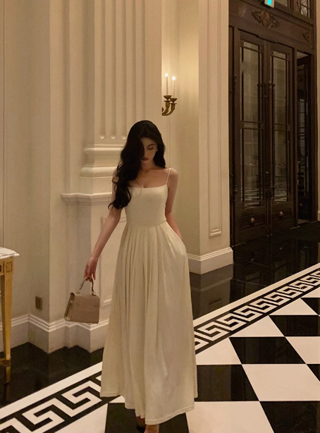 Sexy A Line White Spaghetti Straps Satin 21st Birthday Dress Party Gown Birthday Outfits Birthday Dress Ideas For Women DP1888