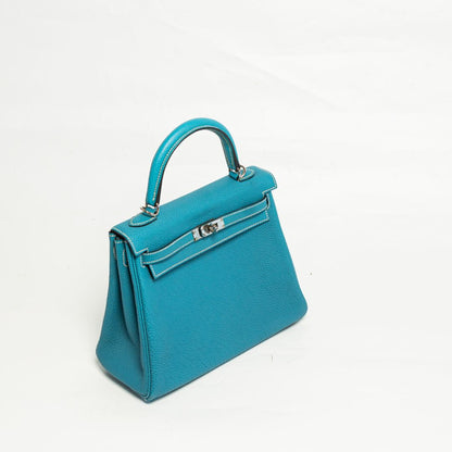 Hermès Kelly 25 bleu jean with PHW