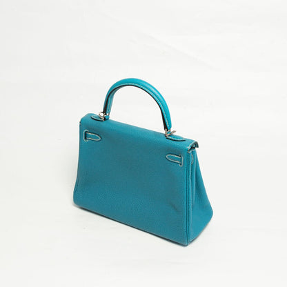 Hermès Kelly 25 bleu jean with PHW